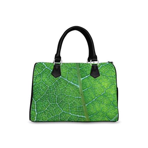 Landscape Pattern Pictures Of Green Leaf Boston Handbag (Model 1621)