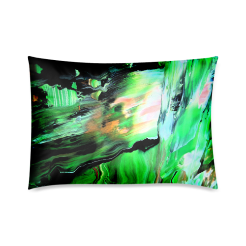 Green Modern Art Paintings Custom Zippered Pillow Case 20"x30"(Twin Sides)