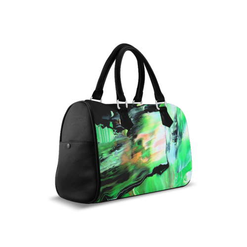 Green Modern Art Paintings Boston Handbag (Model 1621)