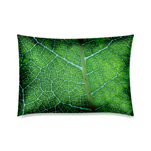 Landscape Pattern Pictures Of Green Leaf Custom Zippered Pillow Case 20"x30"(Twin Sides)