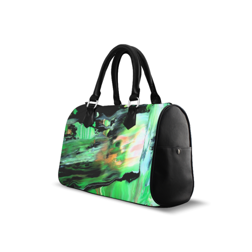 Green Modern Art Paintings Boston Handbag (Model 1621)