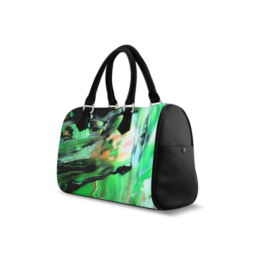 Green Modern Art Paintings Boston Handbag (Model 1621)