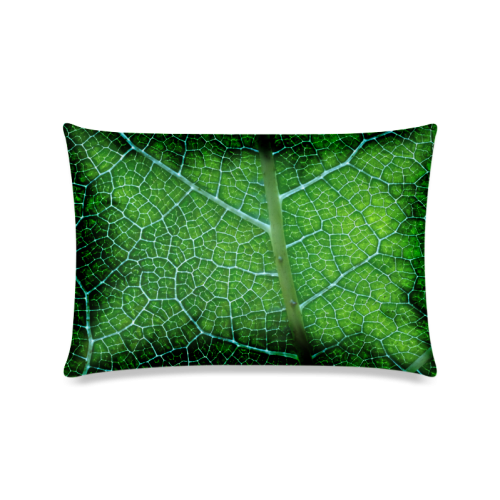Landscape Pattern Pictures Of Green Leaf Custom Zippered Pillow Case 16"x24"(Twin Sides)