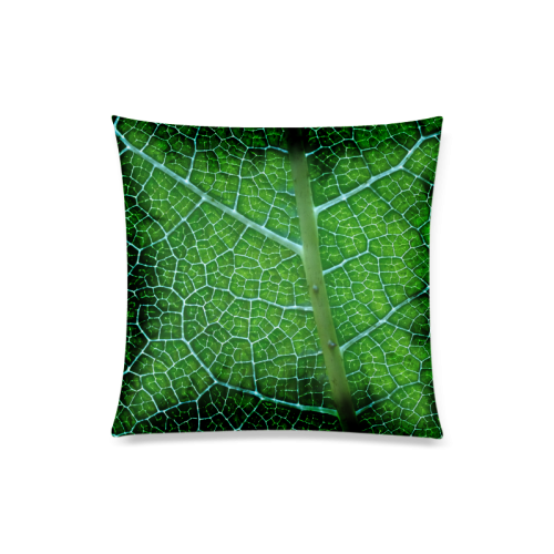 Landscape Pattern Pictures Of Green Leaf Custom Zippered Pillow Case 20"x20"(Twin Sides)