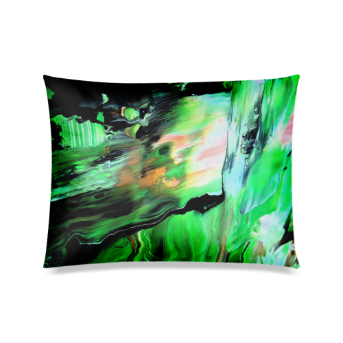 Green Modern Art Paintings Custom Zippered Pillow Case 20"x26"(Twin Sides)