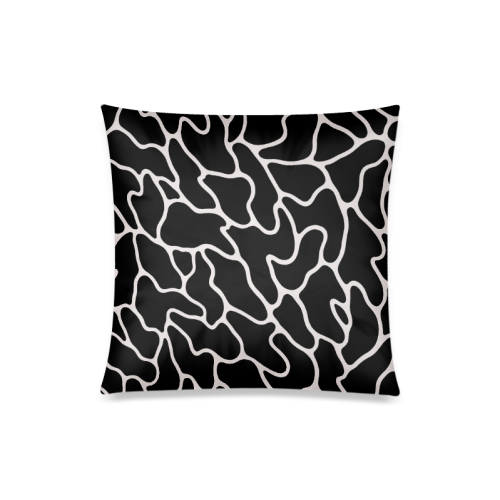 Black and White Leopard Patterns Stylish Design Custom Zippered Pillow Case 20"x20"(Twin Sides)