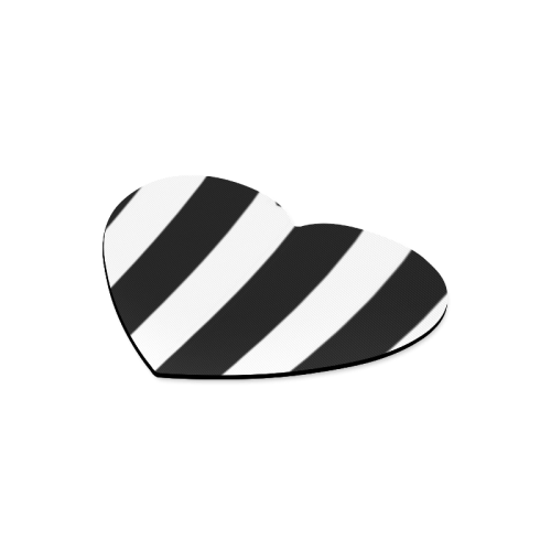 Black And White Heart Design Heart-shaped Mousepad