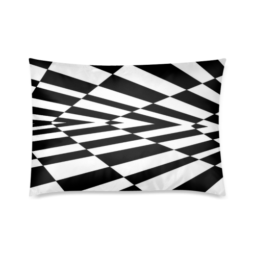 Custom 3D White Black Design Dream Space Custom Zippered Pillow Case 20"x30"(Twin Sides)