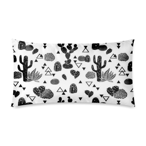 Custom Cute Cartoon Cactus Design Rectangle Pillow Case 20"x36"(Twin Sides)