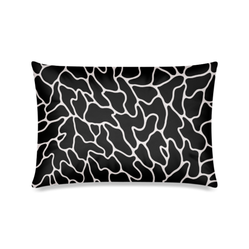 Black and White Leopard Patterns Stylish Design Custom Zippered Pillow Case 16"x24"(Twin Sides)