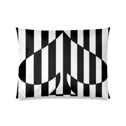 Black And White Heart Design Custom Zippered Pillow Case 20"x26"(Twin Sides)
