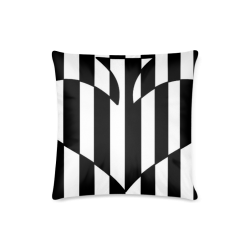 Black And White Heart Design Custom Zippered Pillow Case 16"x16"(Twin Sides)
