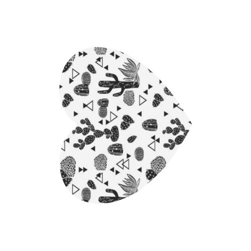Custom Cute Cartoon Cactus Design Heart-shaped Mousepad