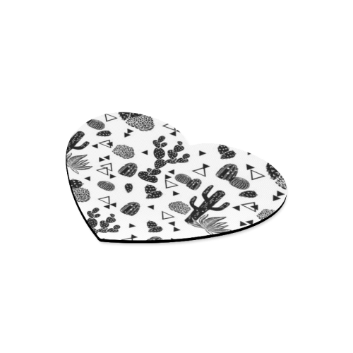 Custom Cute Cartoon Cactus Design Heart-shaped Mousepad