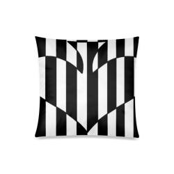 Black And White Heart Design Custom Zippered Pillow Case 20"x20"(Twin Sides)