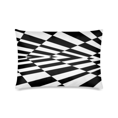 Custom 3D White Black Design Dream Space Custom Zippered Pillow Case 16"x24"(Twin Sides)