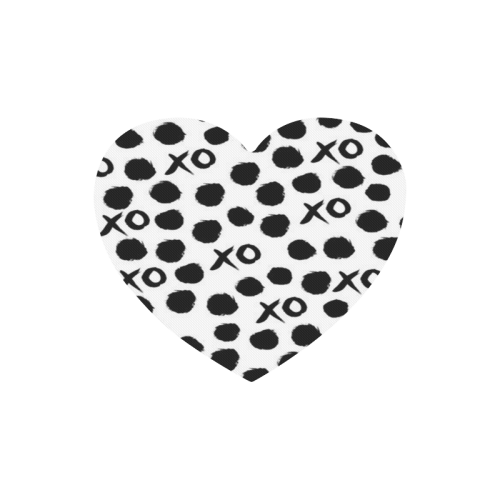 Custom Dot And XO Unique Design Stylish Heart-shaped Mousepad