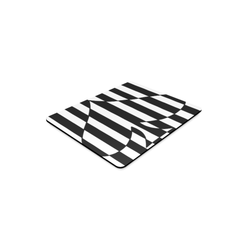 Black And White Heart Design Rectangle Mousepad