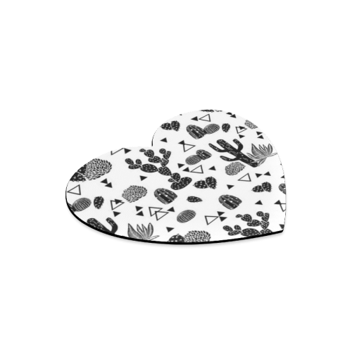 Custom Cute Cartoon Cactus Design Heart-shaped Mousepad