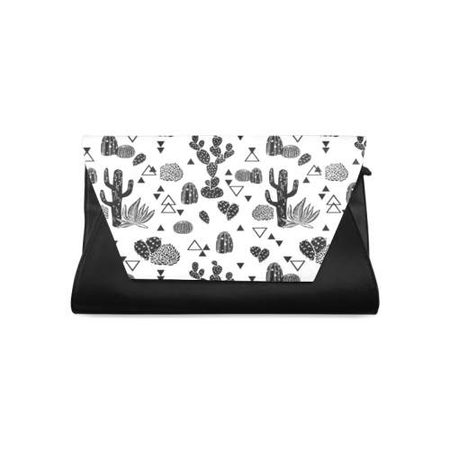 Custom Cute Cartoon Cactus Design Clutch Bag (Model 1630)