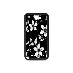 Black And White Designs Patterns Flower Rubber Case for Samsung Galaxy Note 2