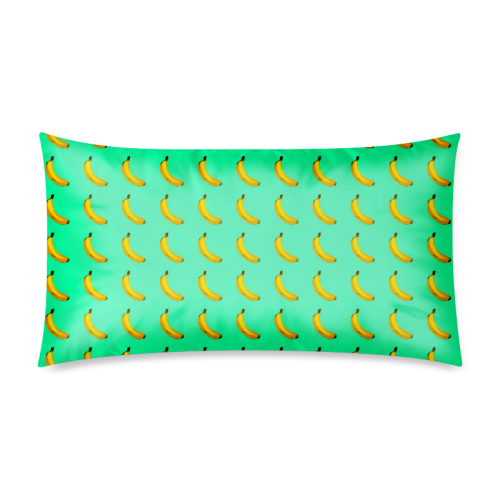 Lovely bananas regularly arranged Rectangle Pillow Case 20"x36"(Twin Sides)