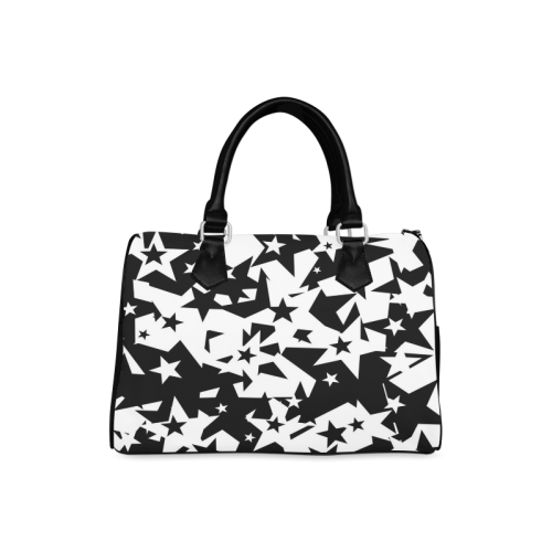 black_and_white_star_by_mythicdragon30 Boston Handbag (Model 1621)