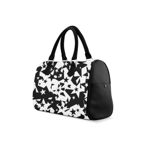 black_and_white_star_by_mythicdragon30 Boston Handbag (Model 1621)