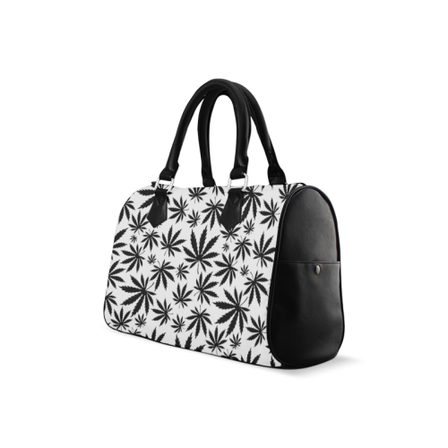 Cannabis Vector Art Design Custom Boston Handbag (Model 1621)