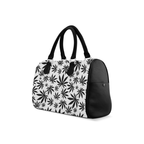 Cannabis Vector Art Design Custom Boston Handbag (Model 1621)