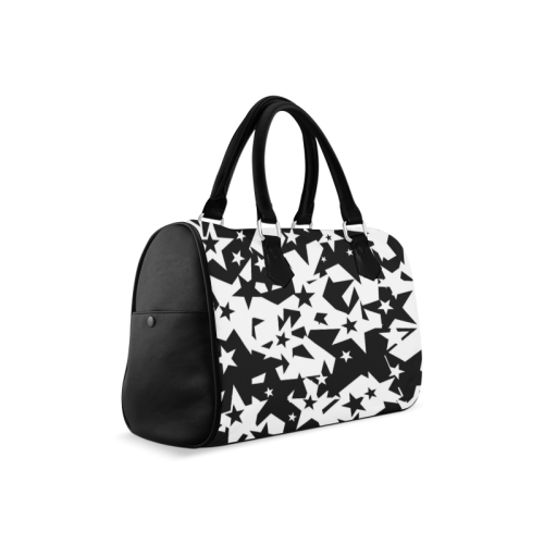 black_and_white_star_by_mythicdragon30 Boston Handbag (Model 1621)