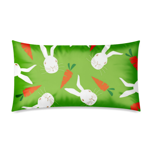 Carrot rabbit pattern Rectangle Pillow Case 20"x36"(Twin Sides)