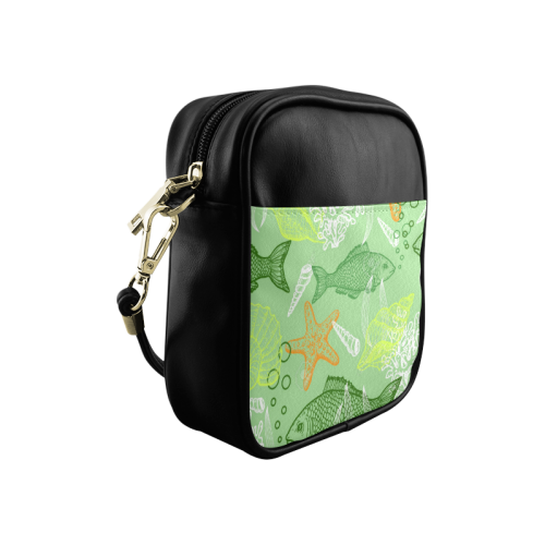 Marine fish pattern Sling Bag (Model 1627)