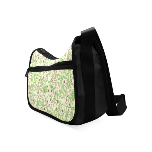 green cat Pattern Crossbody Bags (Model 1616)