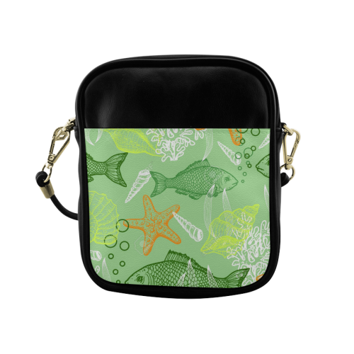 Marine fish pattern Sling Bag (Model 1627)