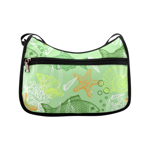 Marine fish pattern Crossbody Bags (Model 1616)