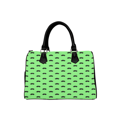 Green mustache pattern Boston Handbag (Model 1621)