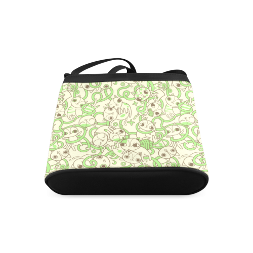 green cat Pattern Crossbody Bags (Model 1613)