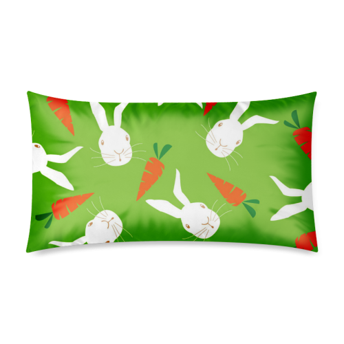 Carrot rabbit pattern Rectangle Pillow Case 20"x36"(Twin Sides)