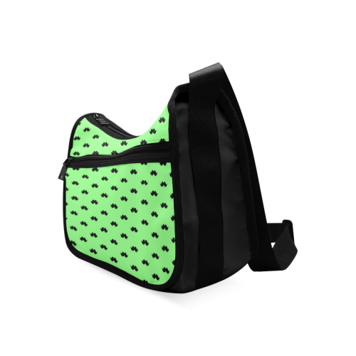 Green mustache pattern Crossbody Bags (Model 1616)