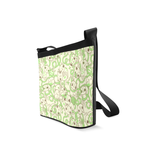 green cat Pattern Crossbody Bags (Model 1613)