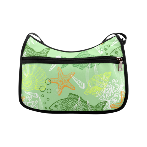 Marine fish pattern Crossbody Bags (Model 1616)