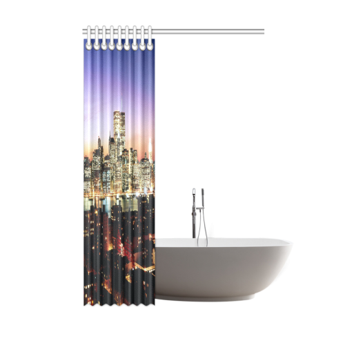 New York City Night Shower Curtain 48"x72"