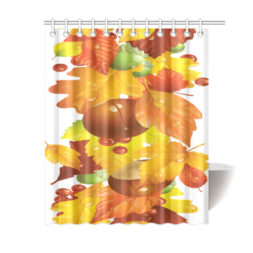 Natural Scenery Fruits and Leaves Shower Curtain 60"x72"