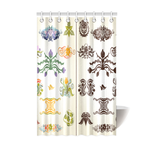 Beautiful Plant Pattern Hot Sale Artsadd Design Shower Curtain 48"x72"