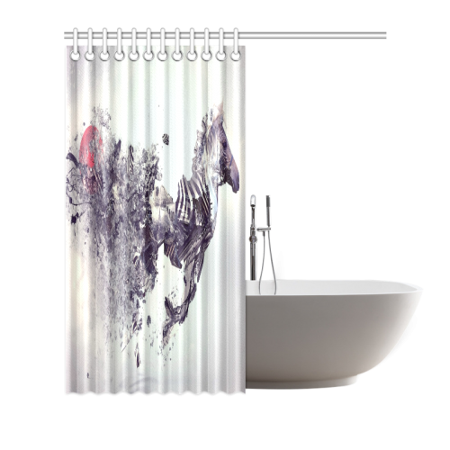 Custom Broken Zebra Cool Design Artsadd Shower Curtain 66"x72"