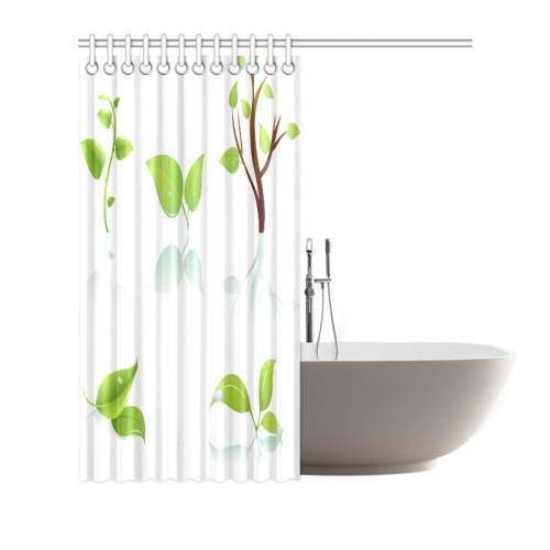 Green Tree See Natural Scenery In Room Shower Curtain 66"x72"