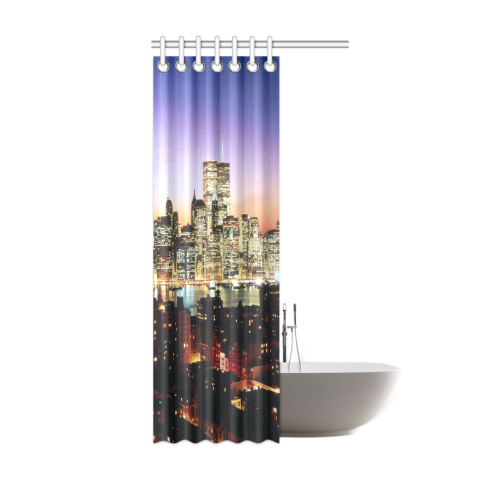 New York City Night Shower Curtain 36"x72"