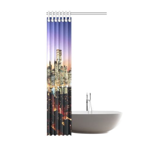 New York City Night Shower Curtain 36"x72"