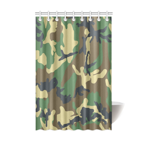 Dark Camouflage Shower Curtain 48"x72"